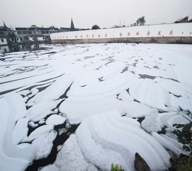 图为泡沫对环境造成不良的影响