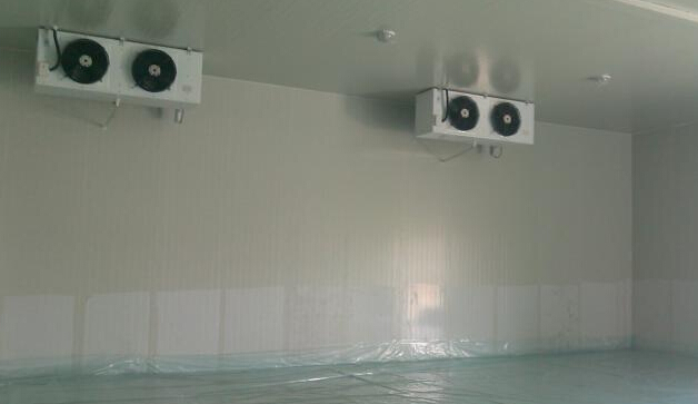 低温奶制品冷藏库建设完工调试中